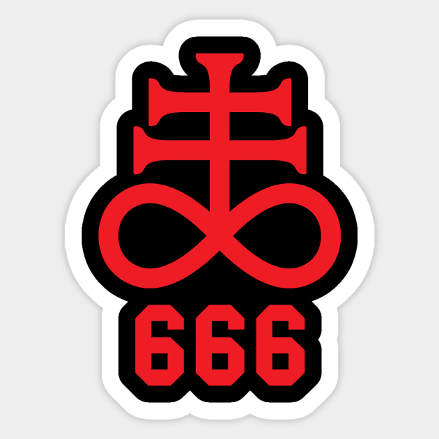 Sigil Of Leviathan 666 Sticker by artpirate
